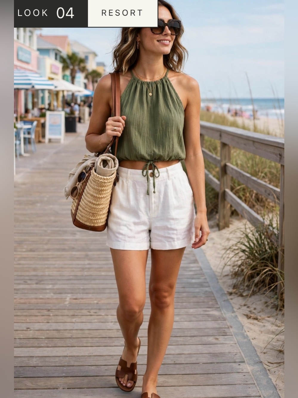 Olive Green Halter’s Style Garterized waist Crop Top